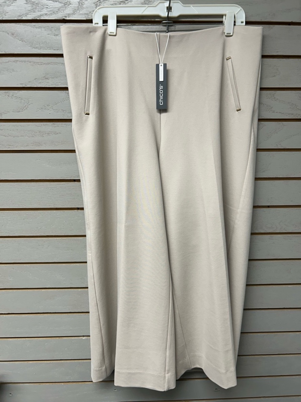 Chico's Wide-Leg Pants in Light Beige